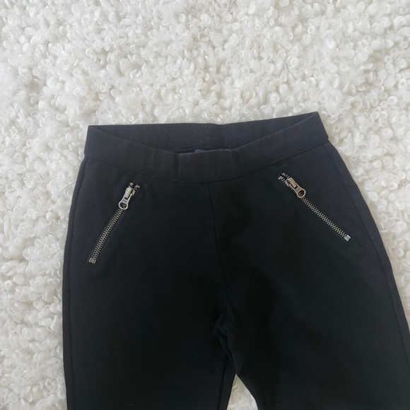 GAP Kids Black Treggings Pants w/ Silver Zippers Sz L (10/12) Leggings - Picture 2 of 5